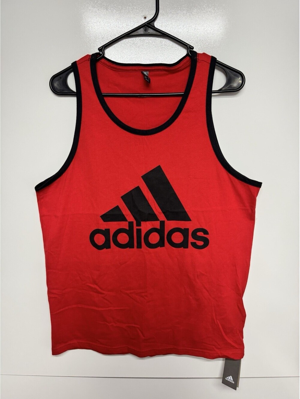 Adidas Men's Badge of Sport Classic Tank Top Red Black NWT Size Medium Sport New